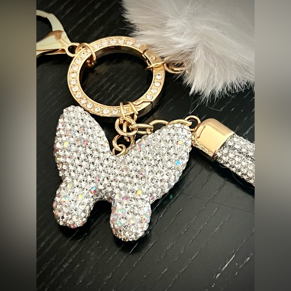 NWT BLING! Butterfly & Wristlet Plus Bag Charm